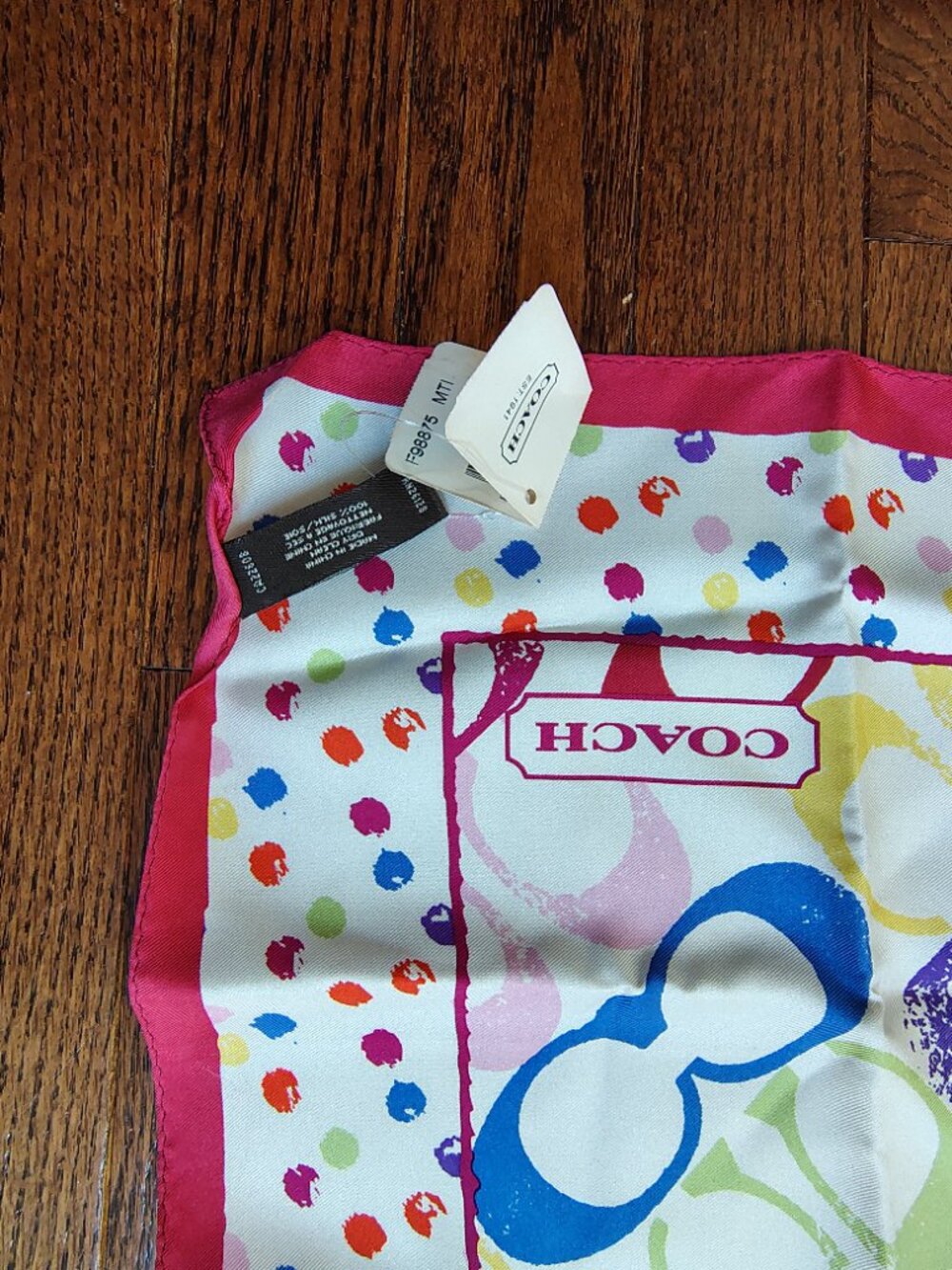 Coach silk scarf NWT - Picture 2 of 2